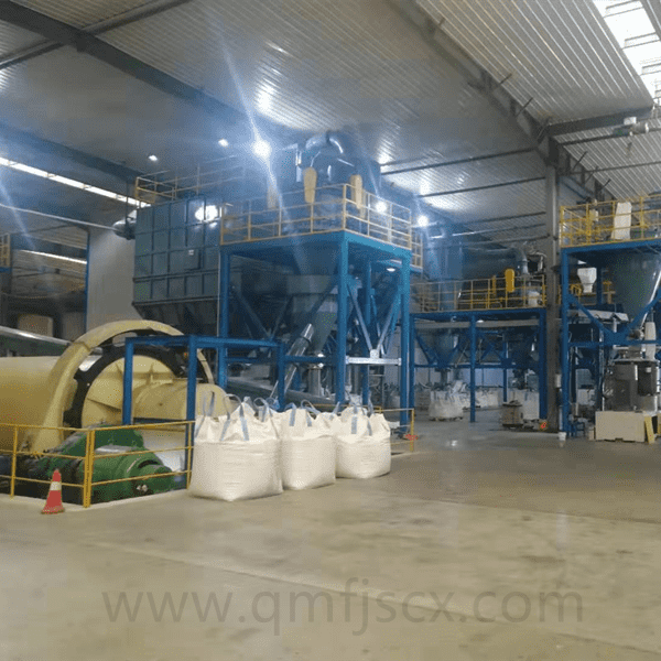 安徽某礦物工廠 重質(zhì)碳酸鈣 球磨分級(jí)生產(chǎn)線